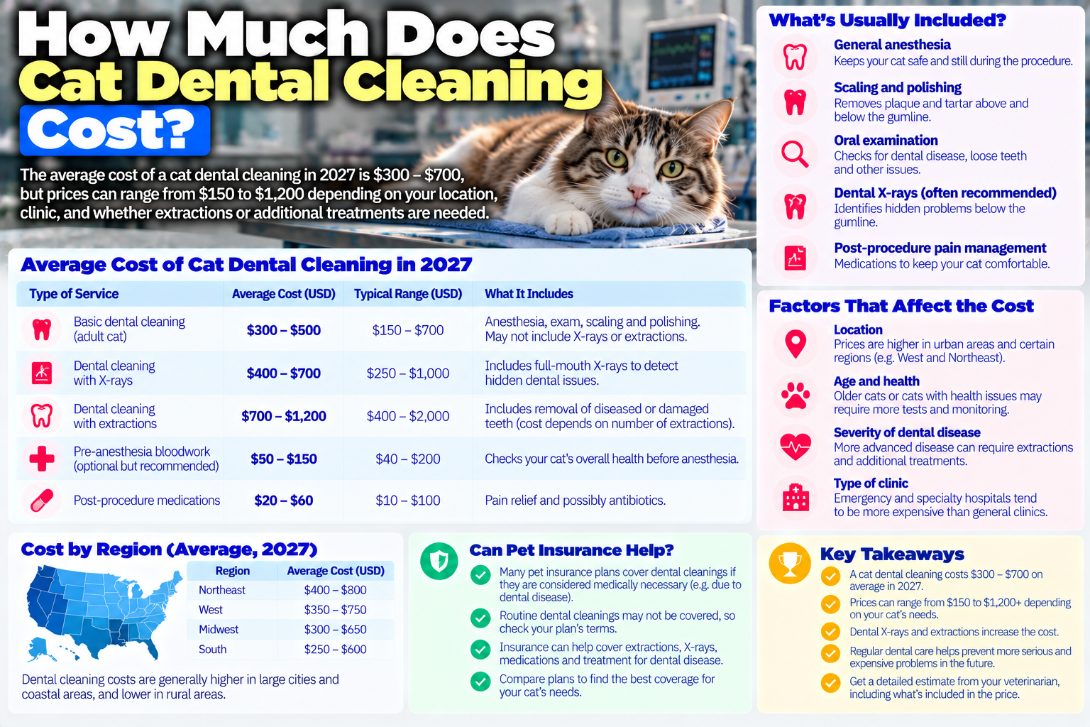 cat dental cleaning cost guide from PawCoverGuide