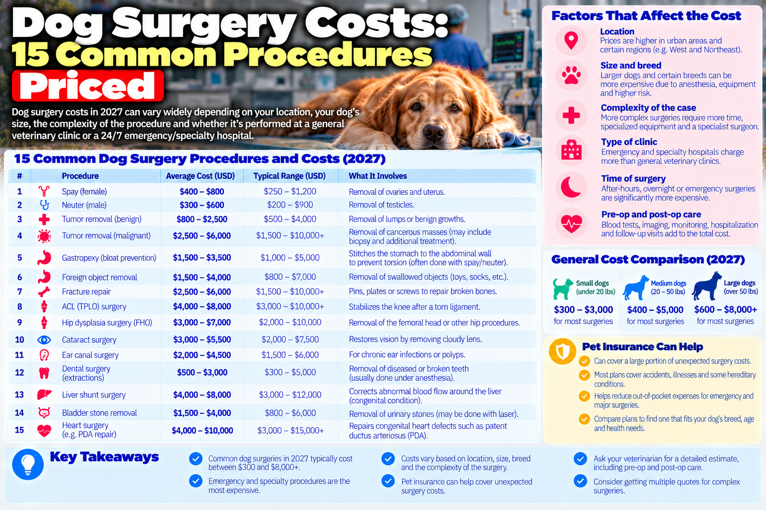 dog surgery costs guide from PawCoverGuide